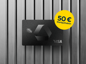 PremiumKonto-Karte mit Störer 50€ Startguthaben