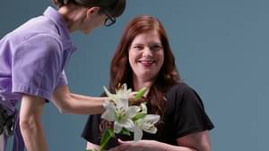 Jessica Beitzel beim Fotoshooting zur Commerzbank Kampagne