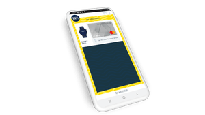 Freisteller eines Handys auf dessen Screen ein Bezahlvorgang gezeigt wird